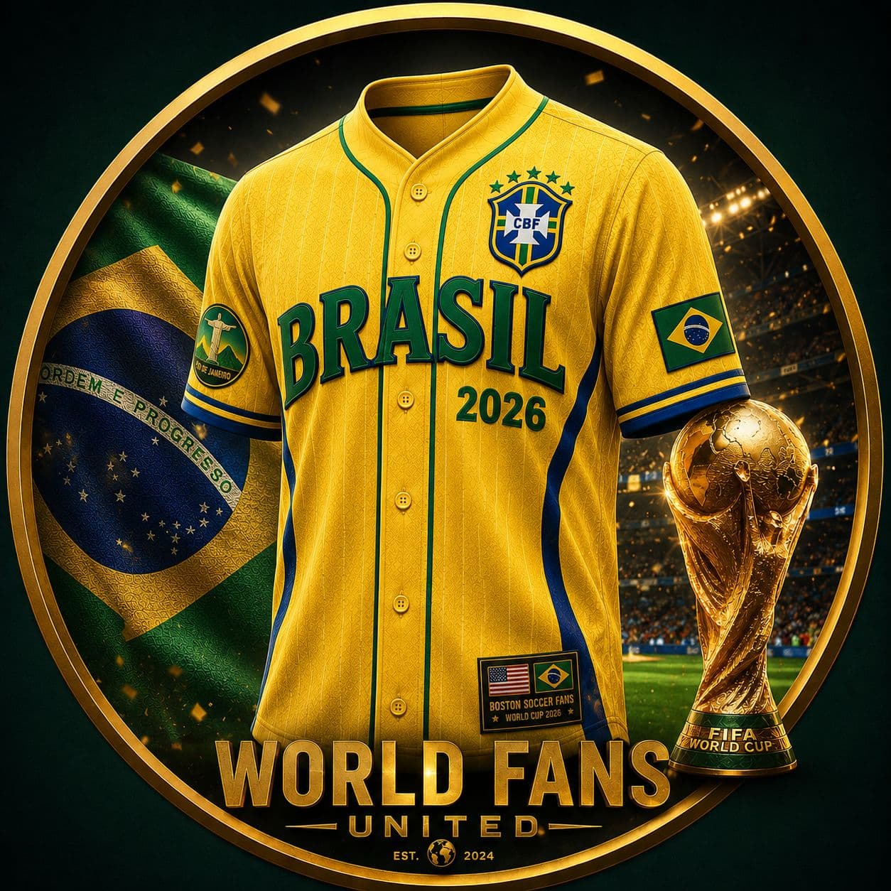 Brazil fan jersey by World Fans United